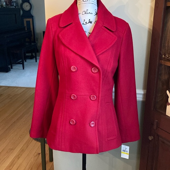 Anne Klein Jackets & Blazers - NWT! Ann Klein red wool coat